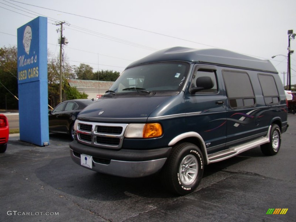 1998 Ram Van 1500 Passenger Conversion - Dark Spruce Metallic / Gray photo #5