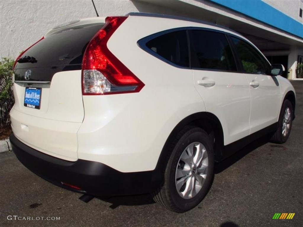 2013 CR-V EX-L - White Diamond Pearl / Gray photo #3