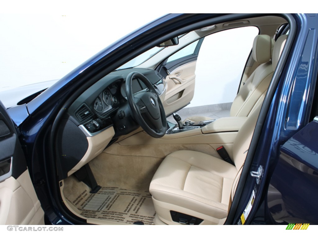 2011 5 Series 535i xDrive Sedan - Imperial Blue Metallic / Venetian Beige photo #18