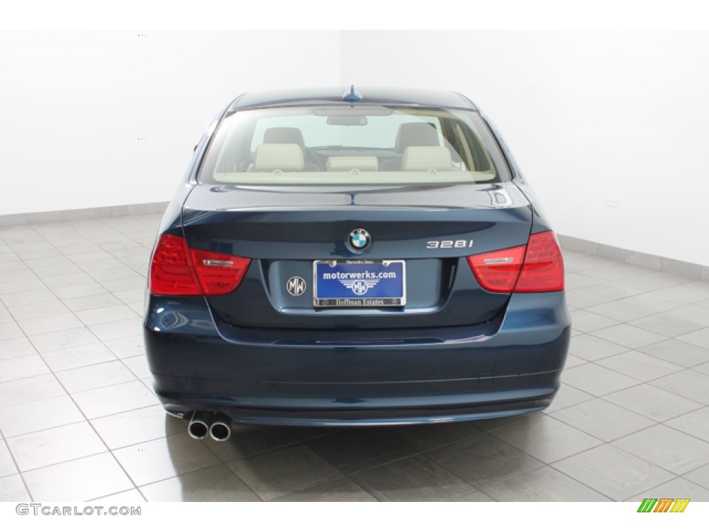 2011 3 Series 328i xDrive Sedan - Deep Sea Blue Metallic / Beige photo #4