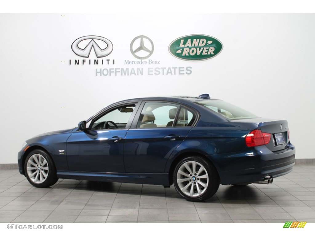 2011 3 Series 328i xDrive Sedan - Deep Sea Blue Metallic / Beige photo #5