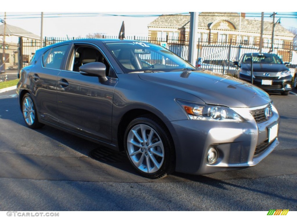 2012 CT 200h Hybrid Premium - Nebula Gray Pearl / Black photo #7