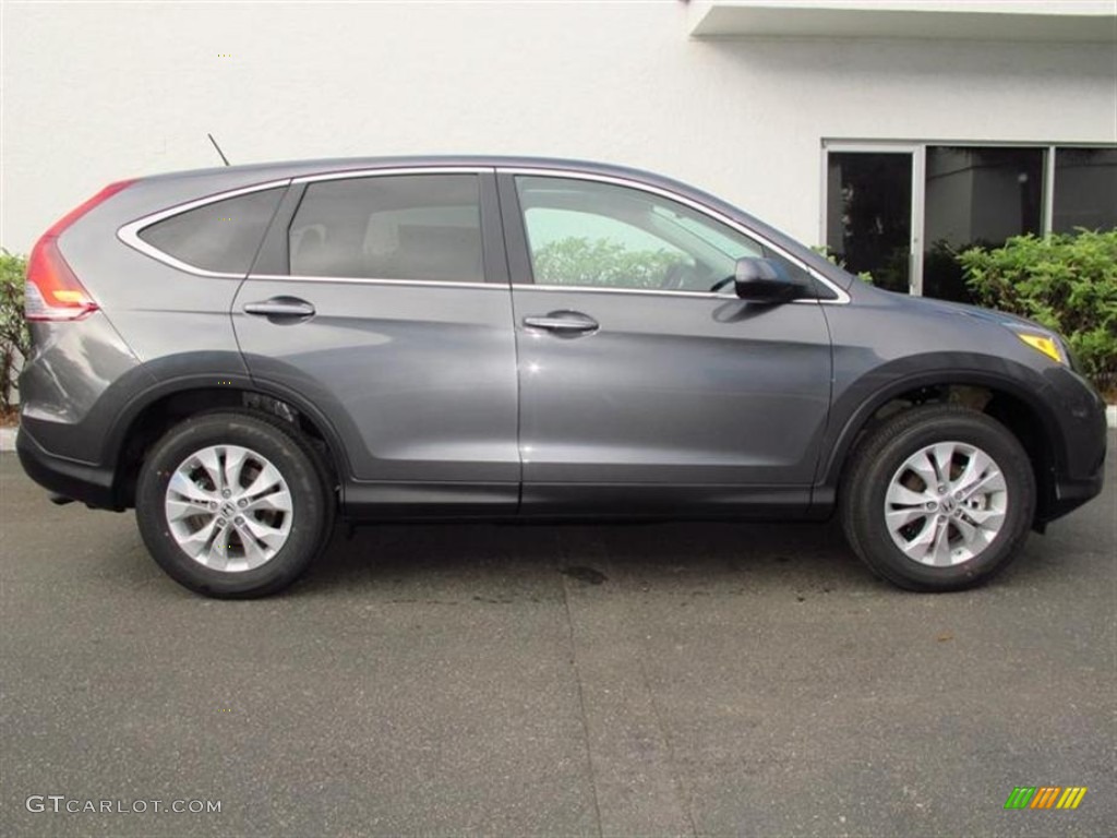 2013 CR-V EX AWD - Polished Metal Metallic / Gray photo #2