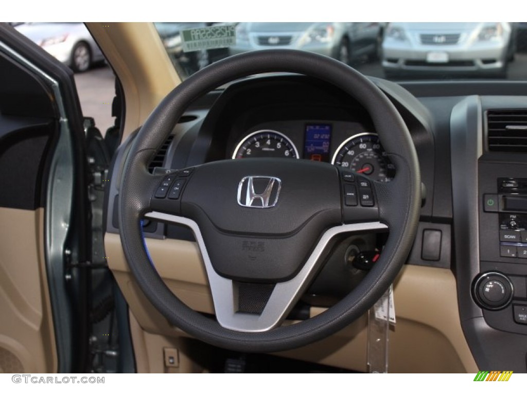 2011 Honda CR-V EX 4WD Ivory Steering Wheel Photo #74865038