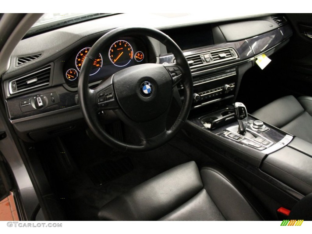 Black Nappa Leather Interior 2010 BMW 7 Series 750Li xDrive Sedan Photo #74866190