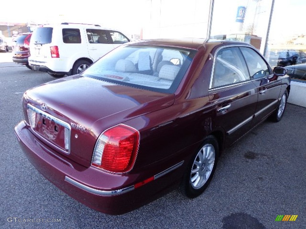 2004 XG350 L Sedan - Bordeaux Red Metallic / Beige photo #4