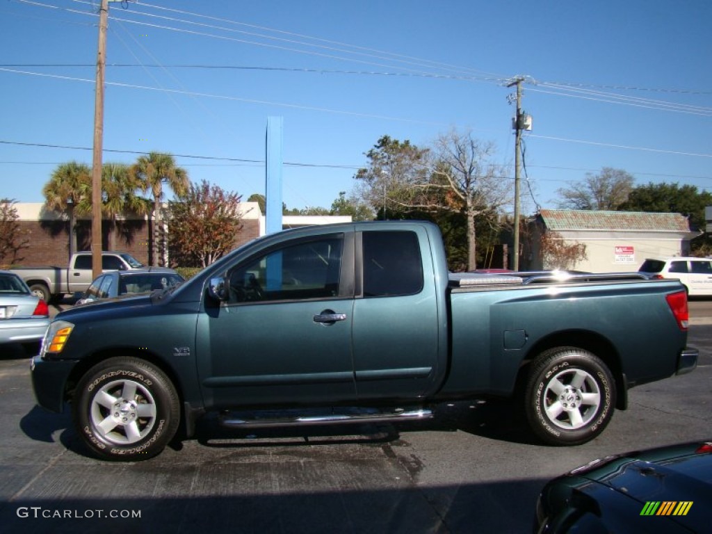 2004 Titan SE King Cab - Deep Water Blue/Green / Graphite/Titanium photo #5