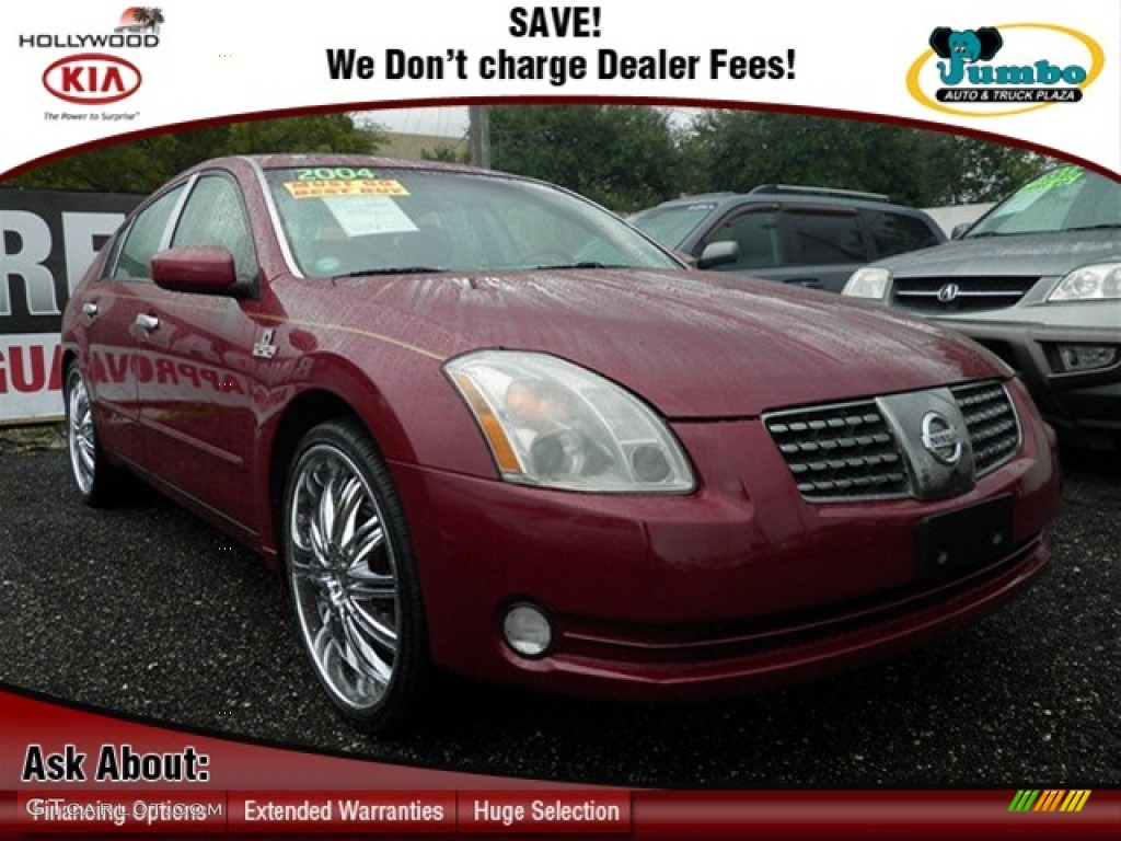 2004 Maxima 3.5 SL - Red Opulence / Cafe Latte photo #1