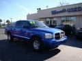 2007 Electric Blue Pearl Dodge Dakota SLT Quad Cab 4x4  photo #2