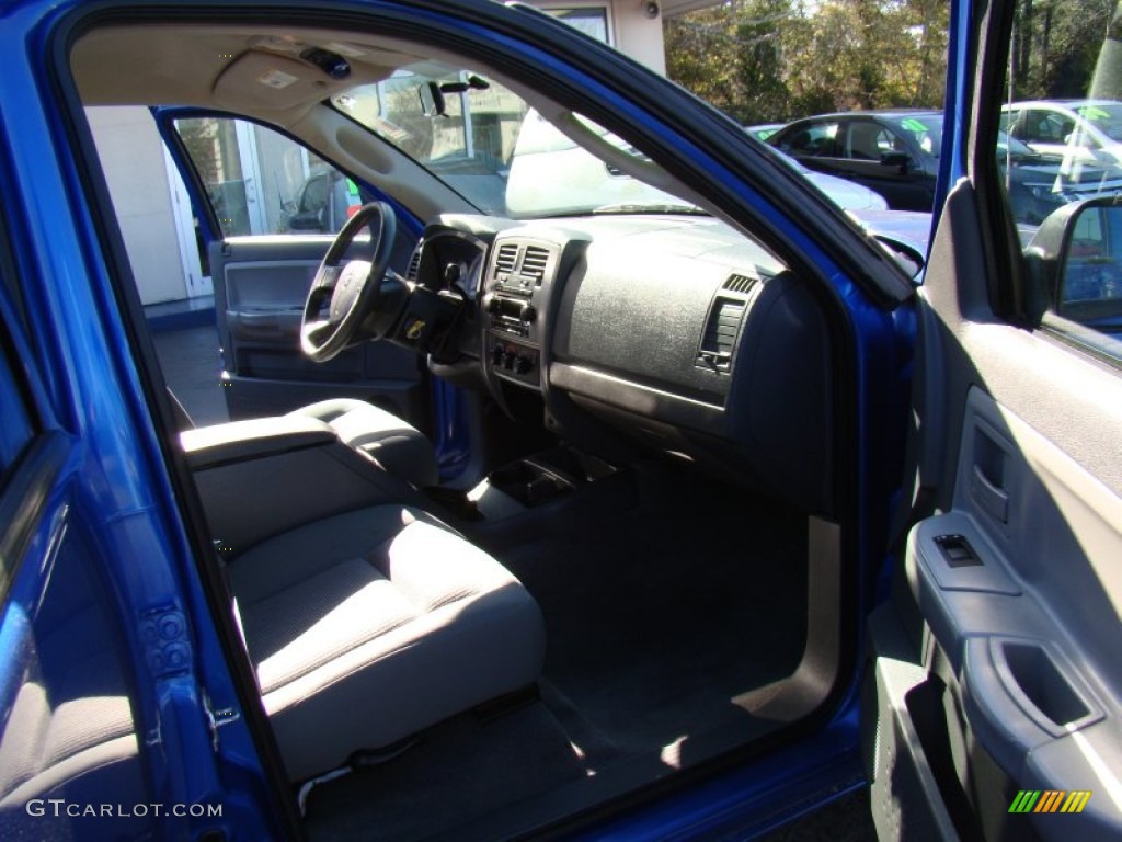 2007 Dakota SLT Quad Cab 4x4 - Electric Blue Pearl / Medium Slate Gray photo #11