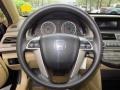 Ivory 2010 Honda Accord LX Sedan Steering Wheel