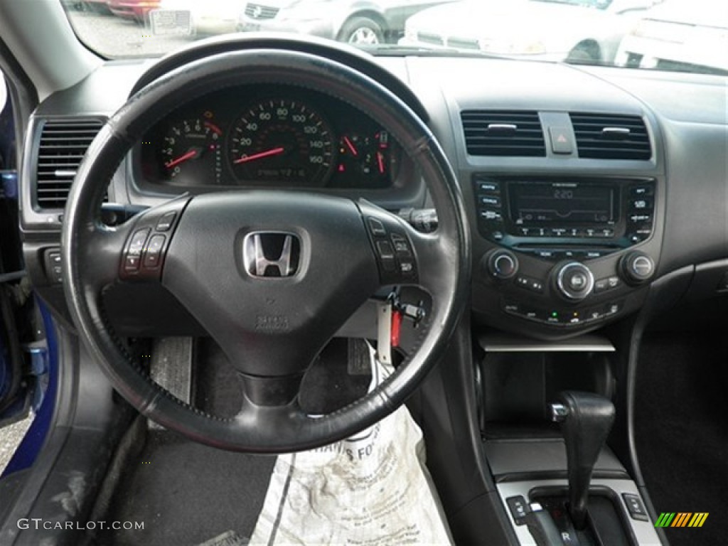 2003 Accord EX-L Coupe - Sapphire Blue Pearl / Black photo #26