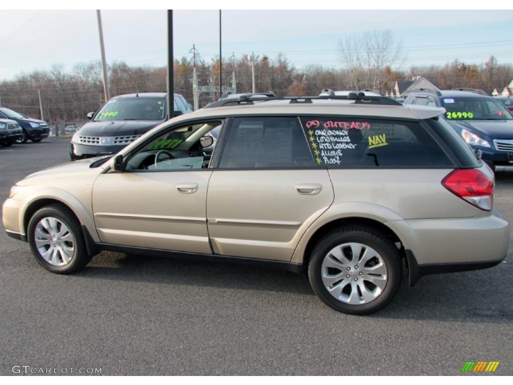 2009 Outback 2.5i Limited Wagon - Harvest Gold Metallic / Warm Ivory photo #11