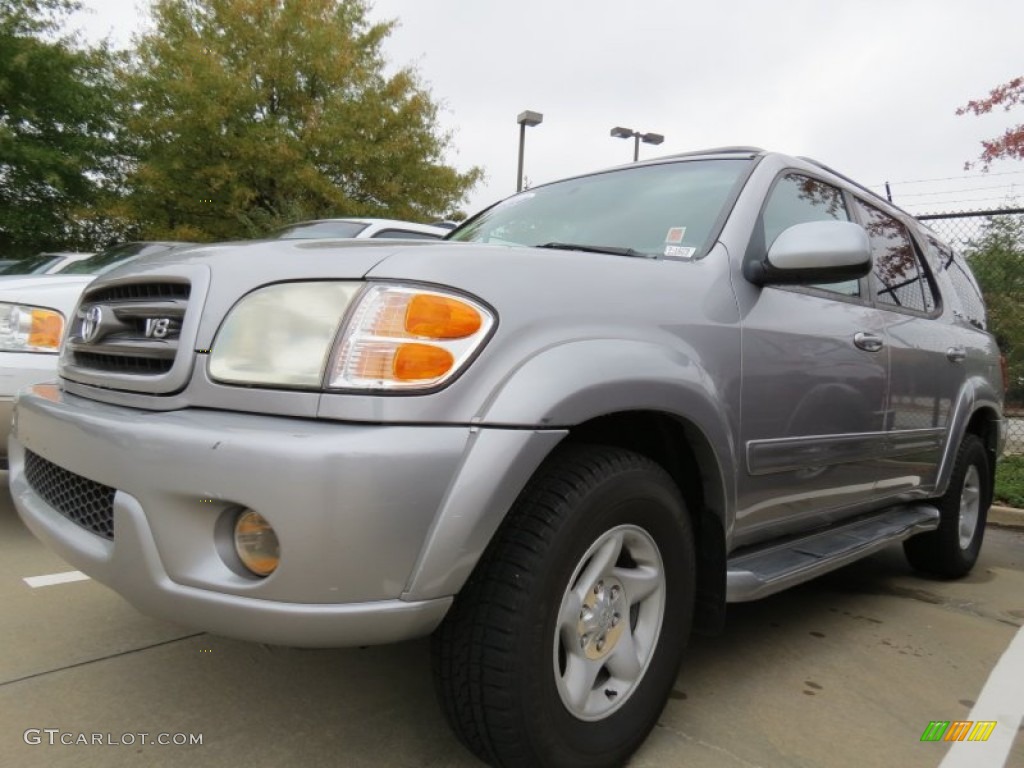 2002 Sequoia SR5 - Thunder Gray Metallic / Oak photo #1