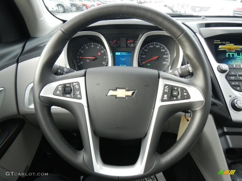 2013 Chevrolet Equinox LTZ AWD Light Titanium/Jet Black Steering Wheel Photo #74877827