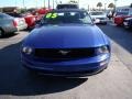 2005 Sonic Blue Metallic Ford Mustang V6 Deluxe Convertible  photo #3