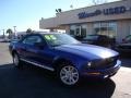 2005 Sonic Blue Metallic Ford Mustang V6 Deluxe Convertible  photo #20