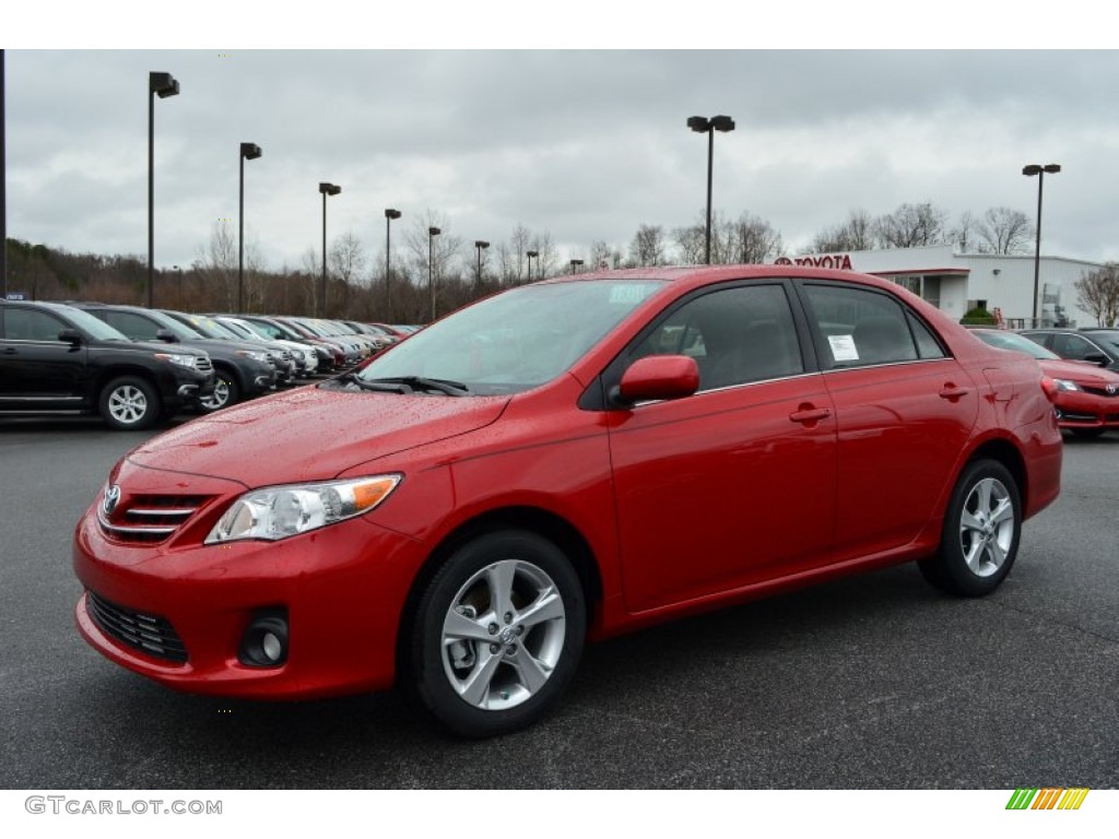 2013 Corolla LE - Barcelona Red Metallic / Bisque photo #1