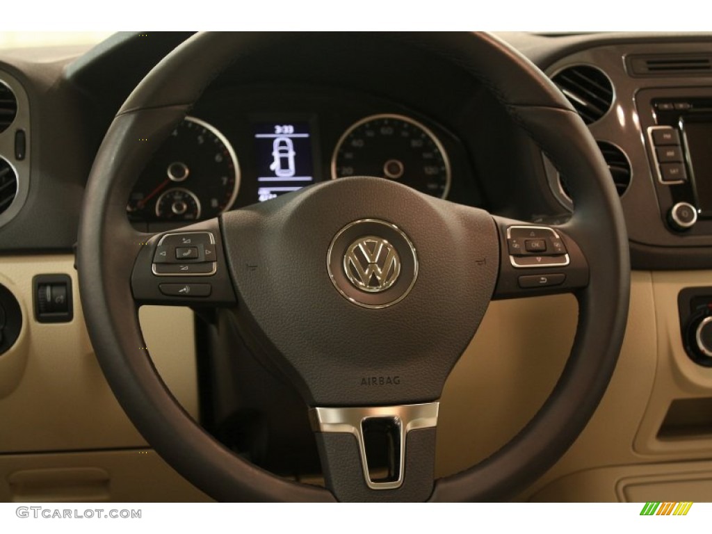2012 Tiguan SE 4Motion - Deep Black Metallic / Beige photo #9