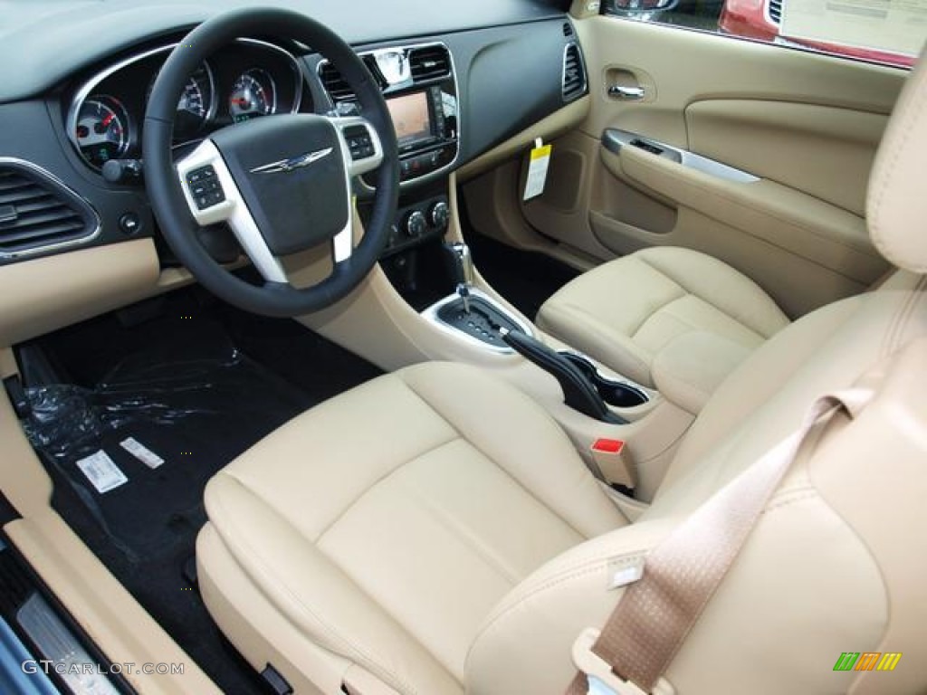 Black/Light Frost Beige Interior 2013 Chrysler 200 Limited Hard Top Convertible Photo #74880997