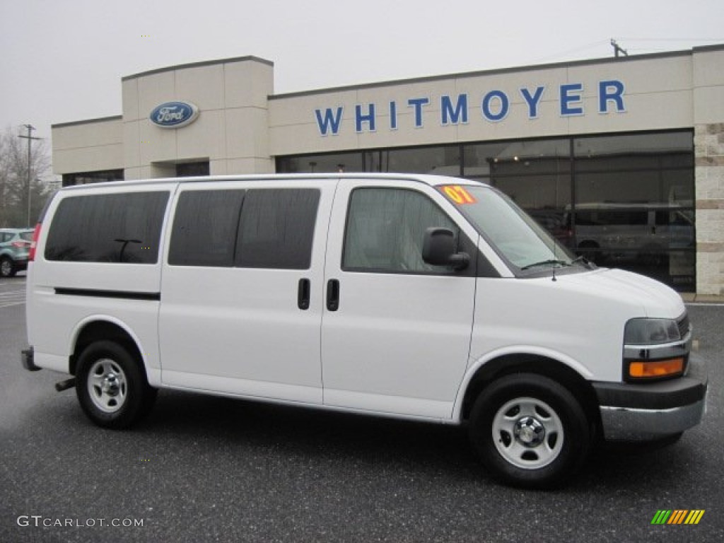 2007 Summit White Chevrolet Express LS 1500 AWD Passenger Van 74879755