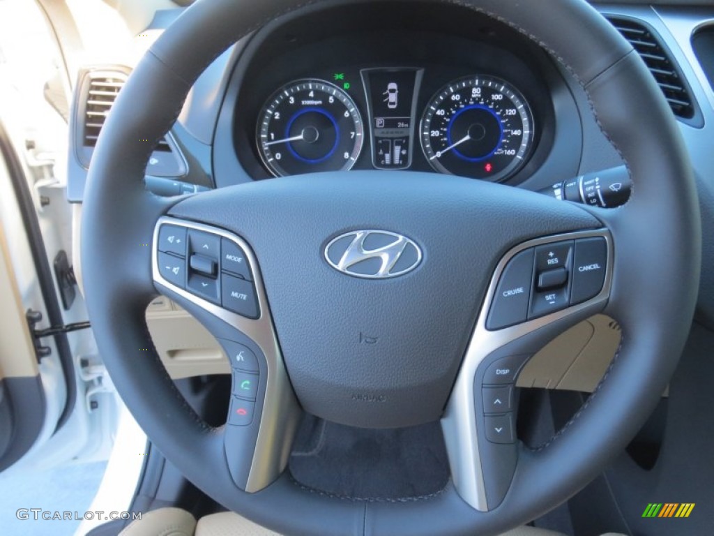 2013 Hyundai Azera Standard Azera Model Camel Steering Wheel Photo #74881352