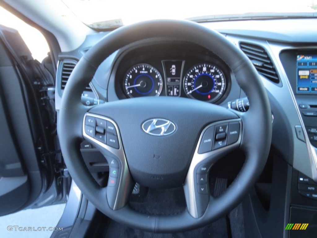 2013 Hyundai Azera Standard Azera Model Graphite Black Steering Wheel Photo #74882113