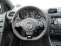 2013 Volkswagen Golf R Titan Black Interior Steering Wheel Photo