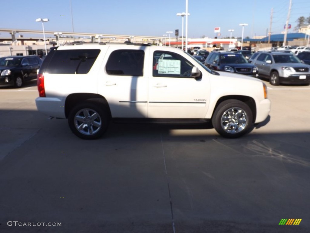 2013 Yukon SLT - White Diamond Tricoat / Light Tan photo #6