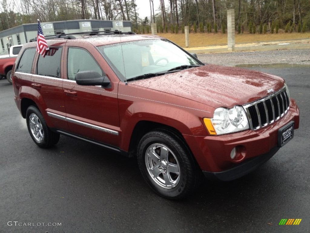 Red Rock Crystal Pearl 2007 Jeep Grand Cherokee Limited 4x4 Exterior Photo #74884705
