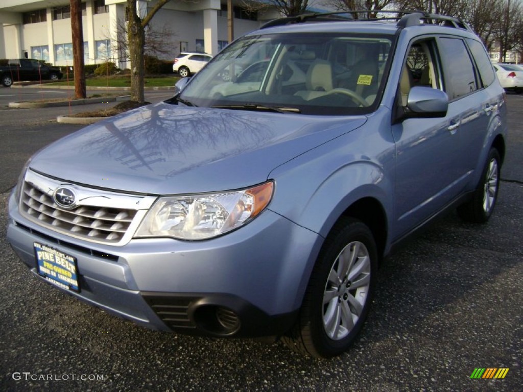 2012 Forester 2.5 X Premium - Ice Blue Metallic / Platinum photo #1