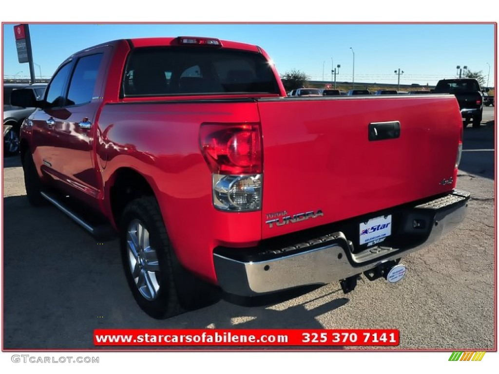 2007 Tundra Limited CrewMax 4x4 - Radiant Red / Graphite Gray photo #3