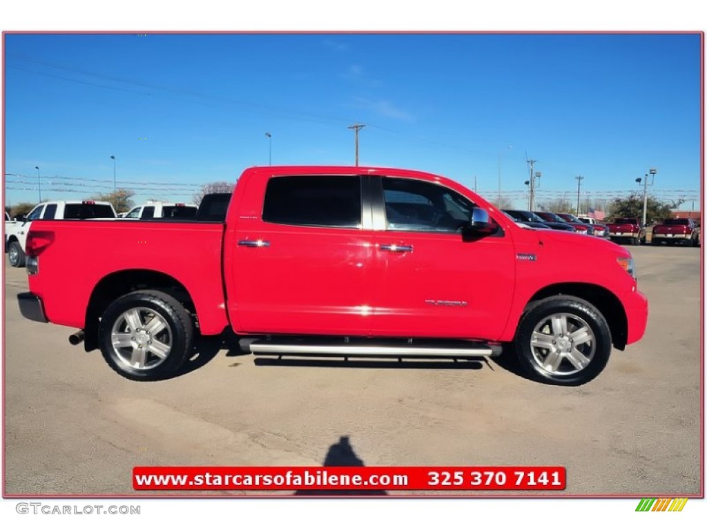 2007 Tundra Limited CrewMax 4x4 - Radiant Red / Graphite Gray photo #9