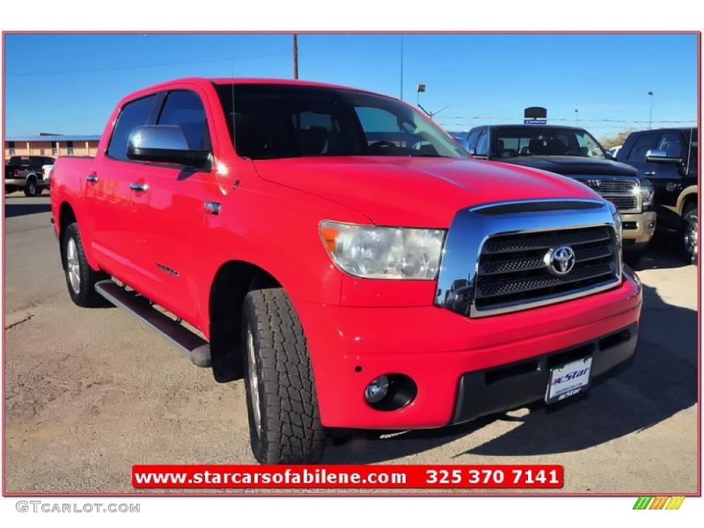 2007 Tundra Limited CrewMax 4x4 - Radiant Red / Graphite Gray photo #13