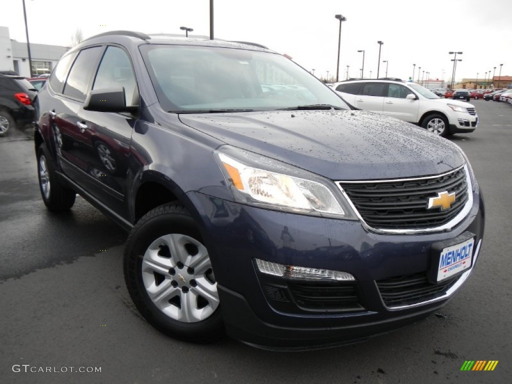 2013 Traverse LS AWD - Atlantis Blue Metallic / Dark Titanium/Light Titanium photo #1