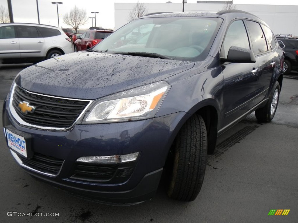 2013 Traverse LS AWD - Atlantis Blue Metallic / Dark Titanium/Light Titanium photo #7