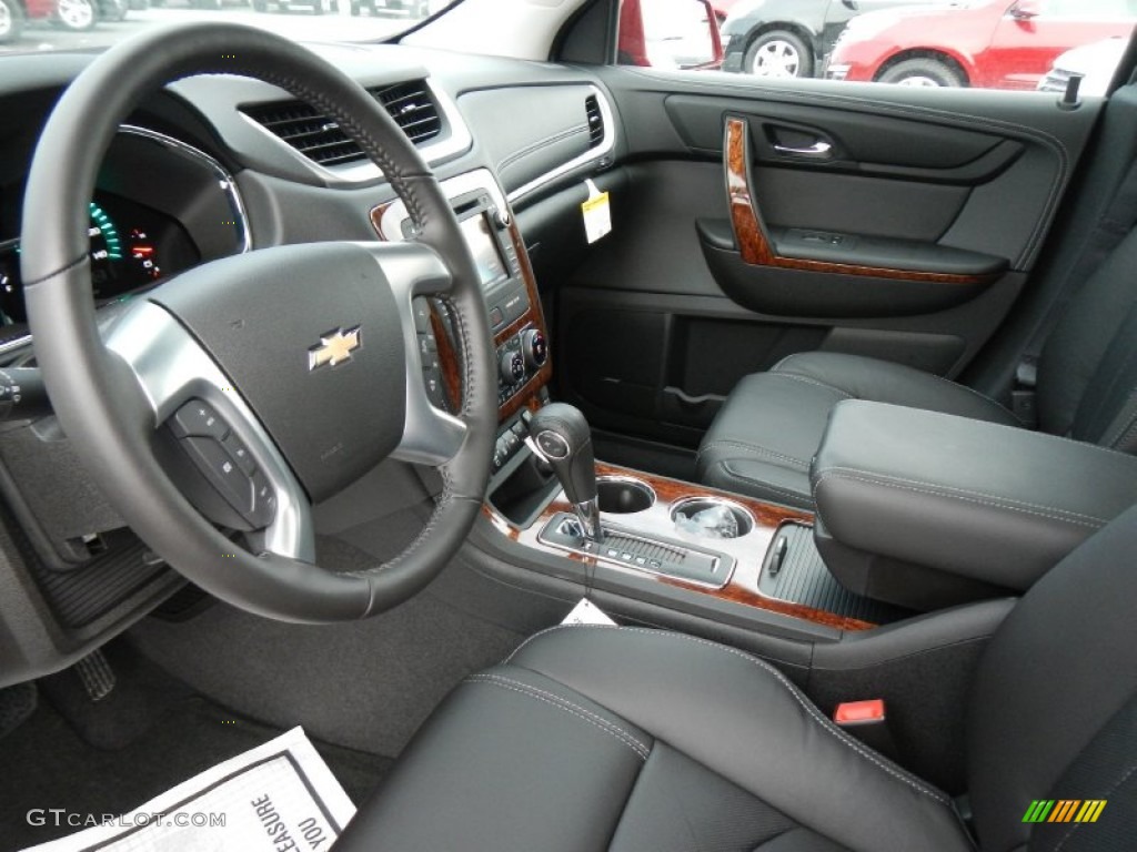 Ebony Interior 2013 Chevrolet Traverse LTZ AWD Photo #74887398