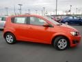 Inferno Orange Metallic 2013 Chevrolet Sonic LS Hatch Exterior