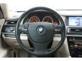 Oyster Nappa Leather Steering Wheel Photo for 2009 BMW 7 Series #74891246