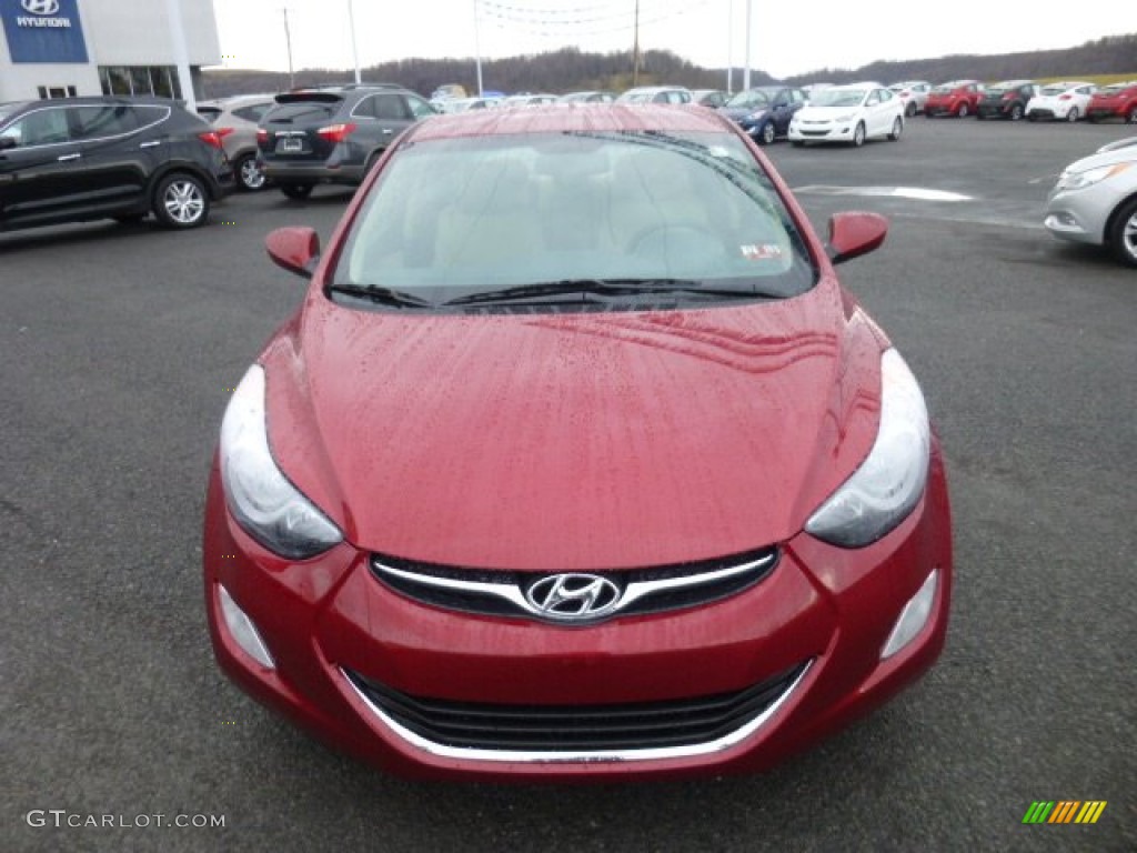 2013 Elantra GLS - Red / Beige photo #2