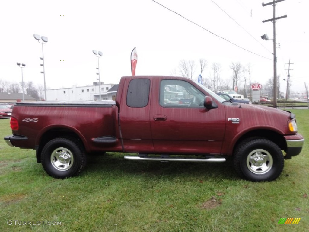 Burgundy Red Metallic 2003 Ford F150 XLT SuperCab 4x4 Exterior Photo #74894244
