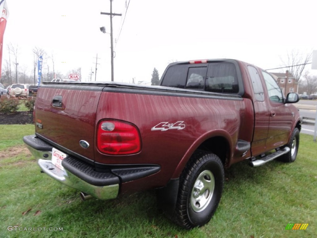 2003 F150 XLT SuperCab 4x4 - Burgundy Red Metallic / Medium Graphite Grey photo #6