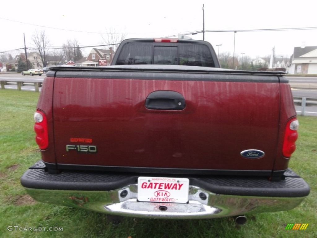 2003 F150 XLT SuperCab 4x4 - Burgundy Red Metallic / Medium Graphite Grey photo #7