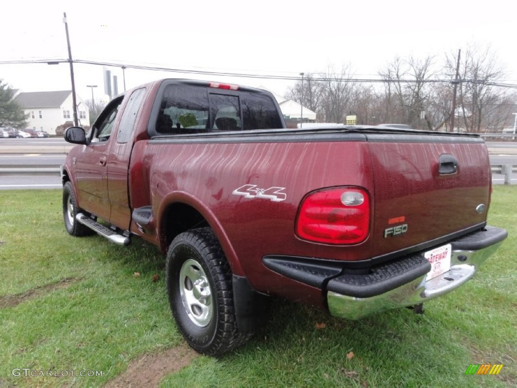 2003 F150 XLT SuperCab 4x4 - Burgundy Red Metallic / Medium Graphite Grey photo #8
