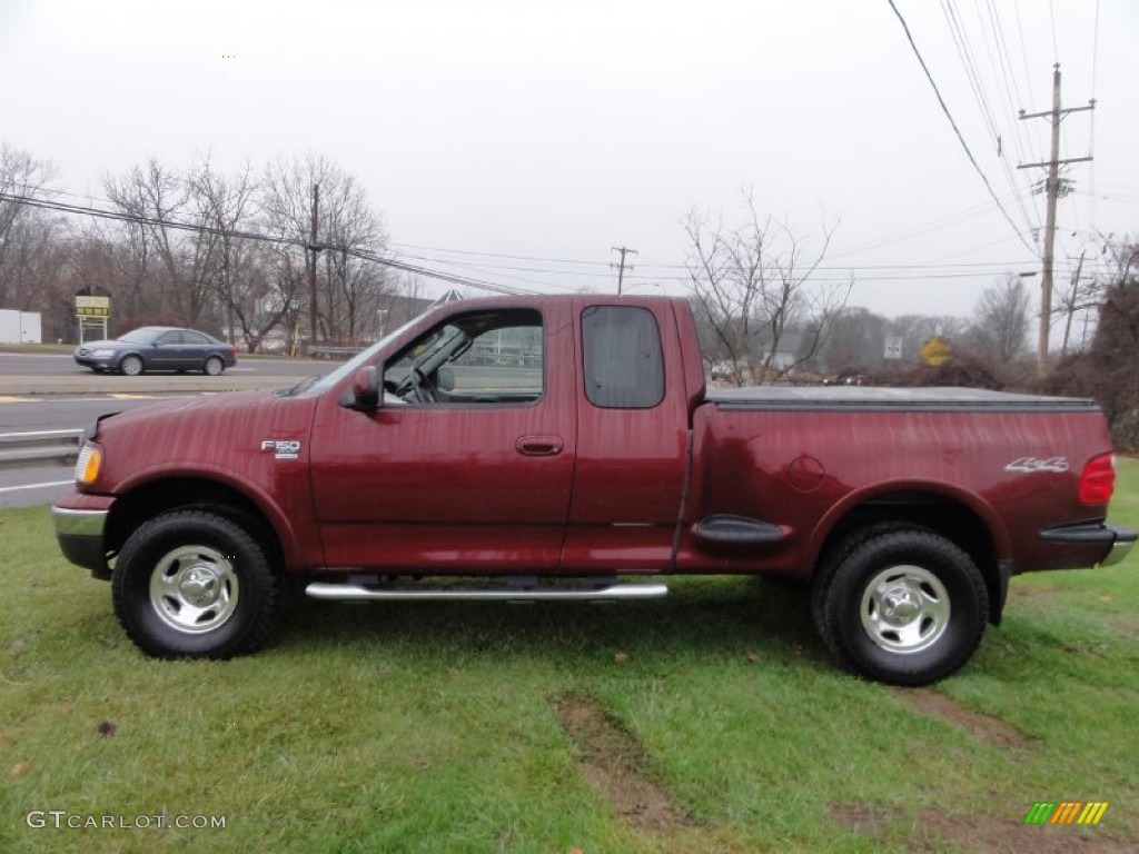 Burgundy Red Metallic 2003 Ford F150 XLT SuperCab 4x4 Exterior Photo #74894280