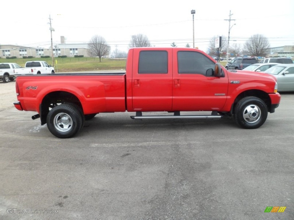 Red 2004 Ford F350 Super Duty XLT Crew Cab 4x4 Dually Exterior Photo #74896400