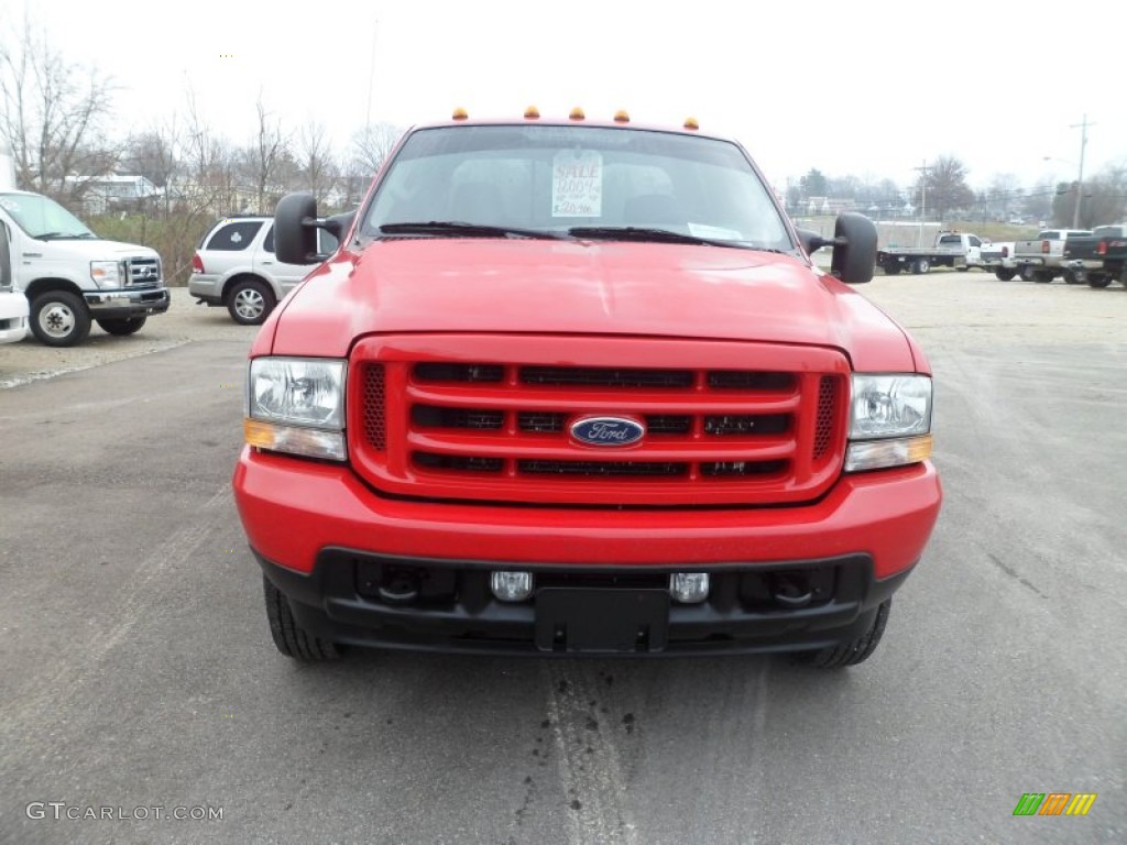 2004 F350 Super Duty XLT Crew Cab 4x4 Dually - Red / Medium Flint photo #3