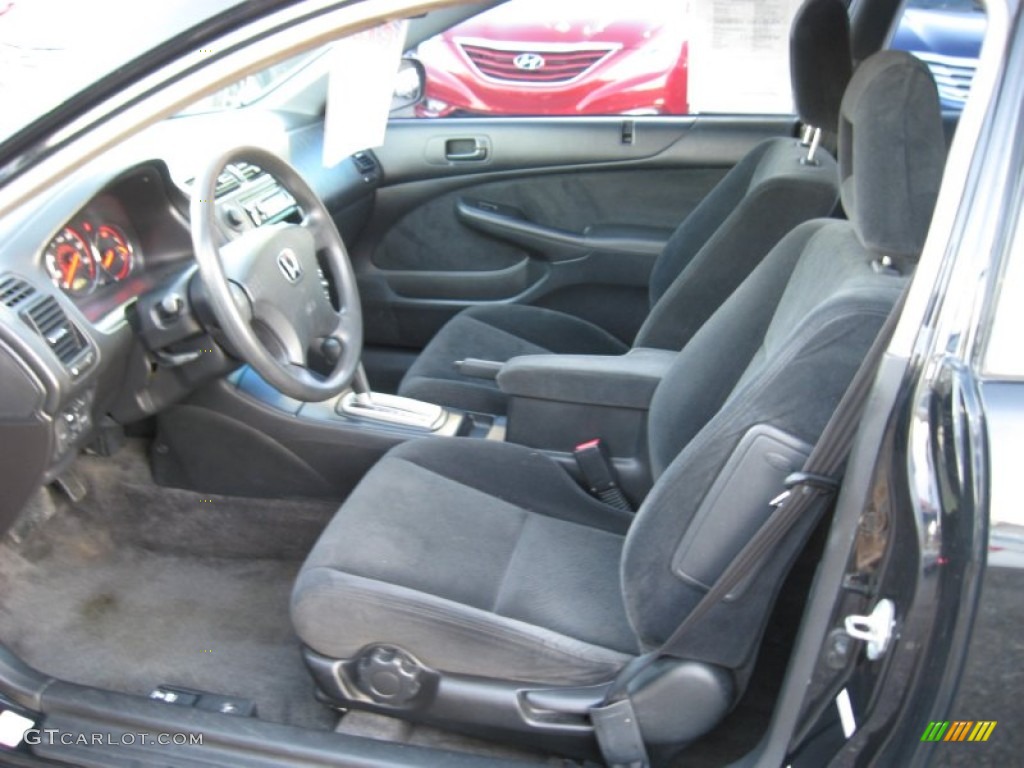 Black Interior 2003 Honda Civic EX Coupe Photo #74896877