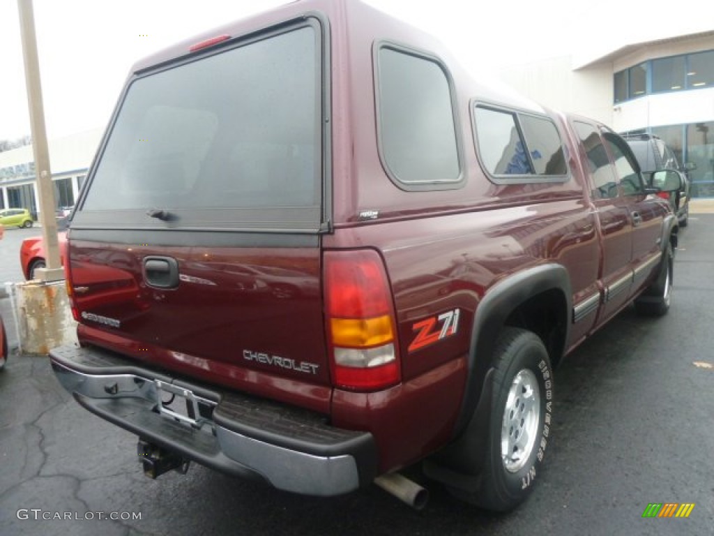 2000 Silverado 1500 LS Extended Cab 4x4 - Dark Carmine Red Metallic / Medium Gray photo #2