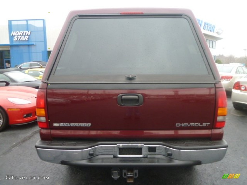 2000 Silverado 1500 LS Extended Cab 4x4 - Dark Carmine Red Metallic / Medium Gray photo #3